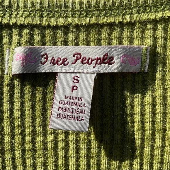 Free People Santa Clara Thermal Top Fern Gully Ribbed Dolman Small MSRP $140 - Picture 6 of 6